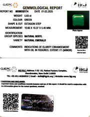 5.83/CT Natural Panna Stone with Govt. Lab Certificate (2331)